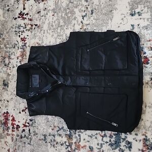 Coach vest down/leather